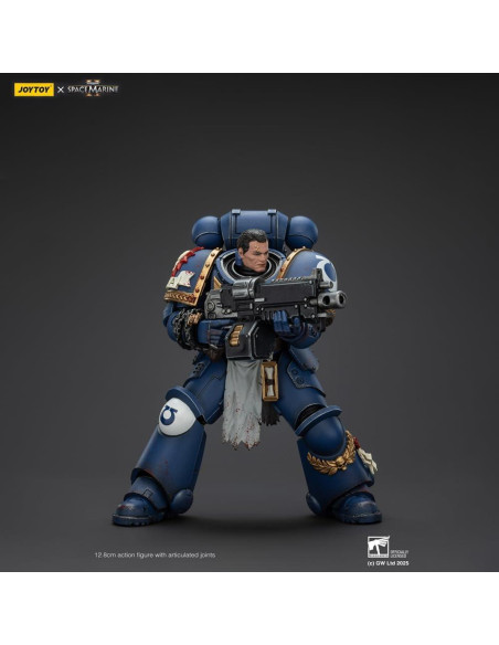 Figura de Acción JOYTOY Warhammer 40k Teniente Ultramarines Titus 1/18