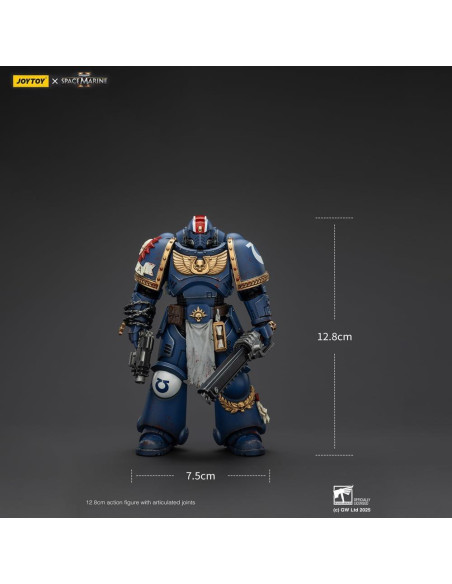 Figura de Acción JOYTOY Warhammer 40k Teniente Ultramarines Titus 1/18