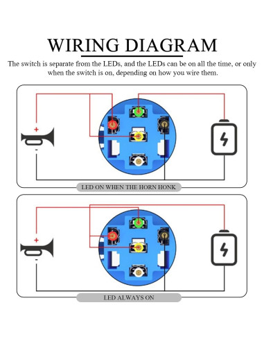 Interruptor de Botón Momentáneo FSTURIOS 16mm Azul 12V