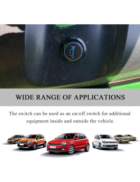 Interruptor de Botón Momentáneo FSTURIOS 16mm Azul 12V