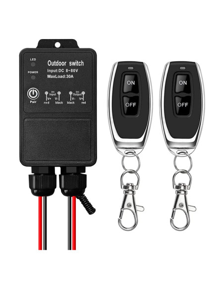 Interruptor Remoto Inalámbrico Impermeable DieseRC 30A 8V-80V