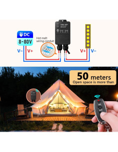 Interruptor Remoto Inalámbrico Impermeable DieseRC 30A 8V-80V 2