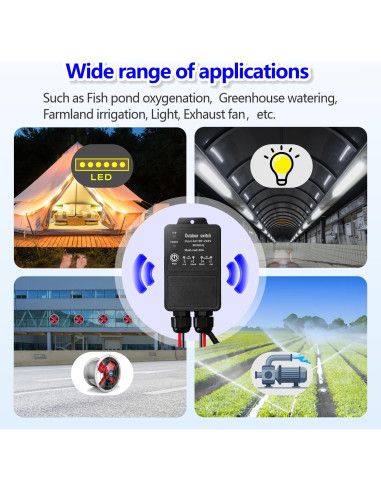 Interruptor Remoto Inalámbrico Impermeable DieseRC 30A 8V-80V