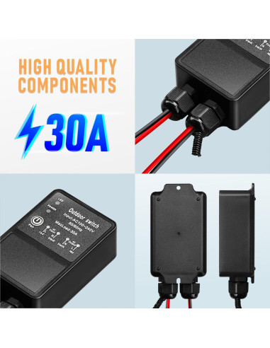 Interruptor Remoto Inalámbrico Impermeable DieseRC 30A 8V-80V