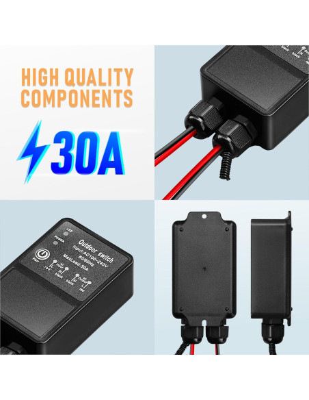 Interruptor Remoto Inalámbrico Impermeable DieseRC 30A 8V-80V