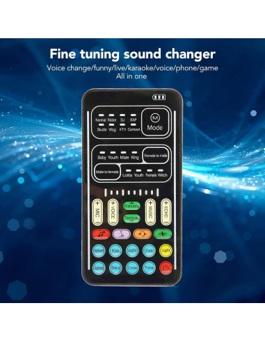 Cambiador de Voz Portátil Dpofirs con 8 Efectos de Sonido