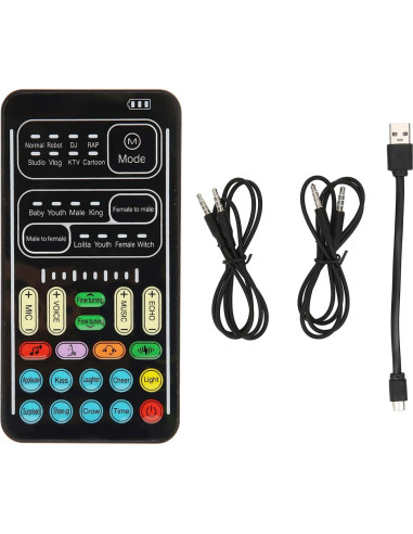 Cambiador de Voz Portátil Dpofirs con 8 Efectos de Sonido