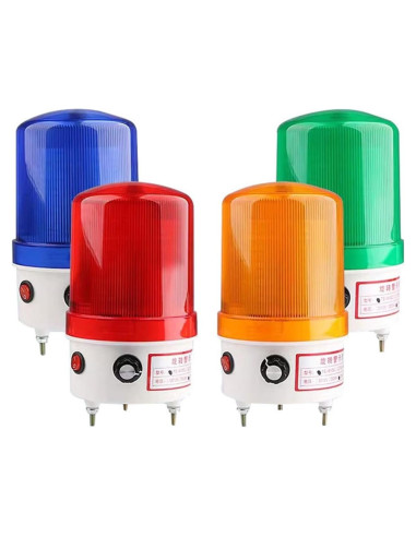 Lámpara de Señal de Advertencia Rotativa LTE-6102J 12V Rojo