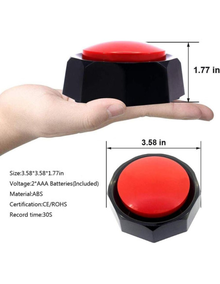 Botón Grabable USB U-Likee 8MB con Altavoz Metalico