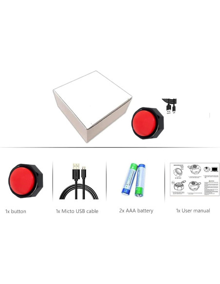 Botón Grabable USB U-Likee 8MB con Altavoz Metalico