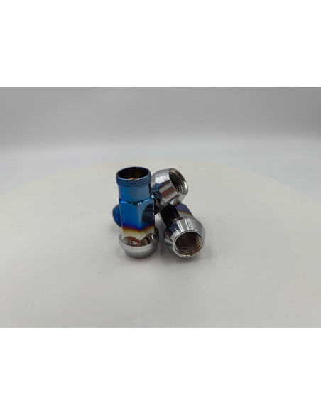 20 Tuercas de Rueda NETFLBT Acero Forjado 14mm x 1.5 Azul