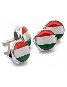 Set de Tornillos Antirrobo Cromados BENBW para Placas de Matrícula