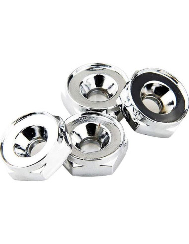 Set de Tornillos Antirrobo Cromados BENBW para Placas de Matrícula