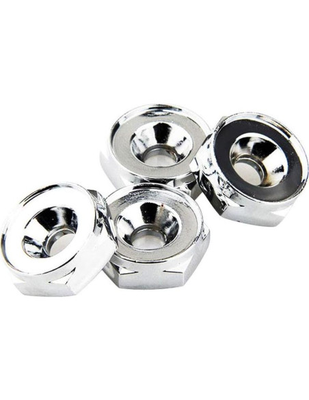 Set de Tornillos Antirrobo Cromados BENBW para Placas de Matrícula