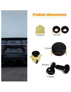 Kit de Tornillos Antirrobo para Placas de Licencia Getfay - 4 Piezas 2