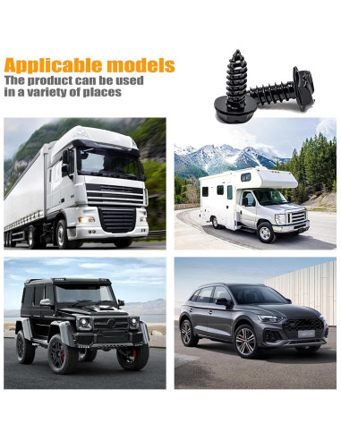 Kit de Tornillos Antirrobo para Placas de Licencia Getfay - 4 Piezas