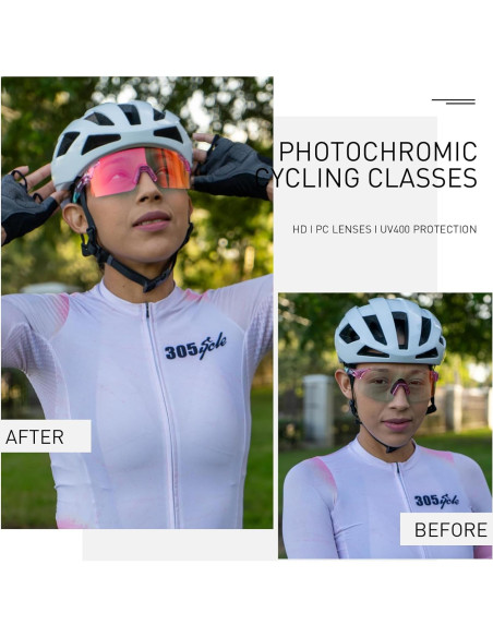 Gafas de Ciclismo Fotochromáticas SCVCN UV400 Unisex Azul