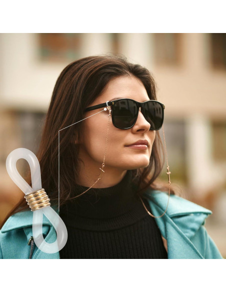 40 Piezas Extremos de Cadena para Gafas Mabor - Goma y Zinc