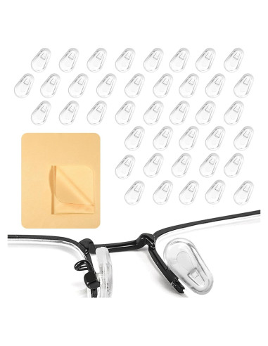 40 Almohadillas de Nariz Push-in Aysatogc para Gafas Transparentes