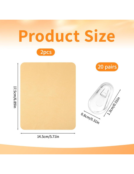 40 Almohadillas de Nariz Push-in Aysatogc para Gafas Transparentes