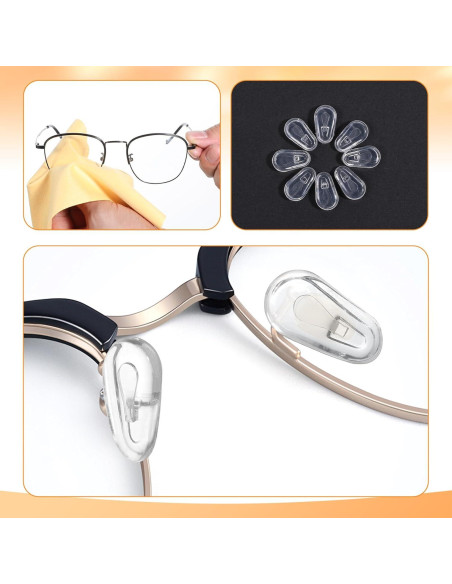 40 Almohadillas de Nariz Push-in Aysatogc para Gafas Transparentes
