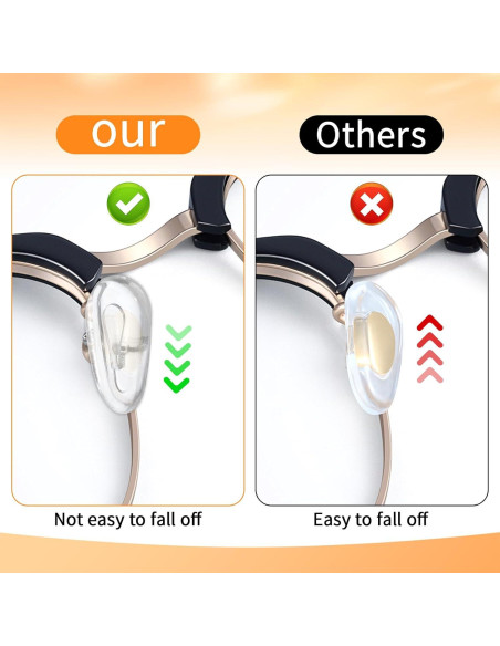 40 Almohadillas de Nariz Push-in Aysatogc para Gafas Transparentes