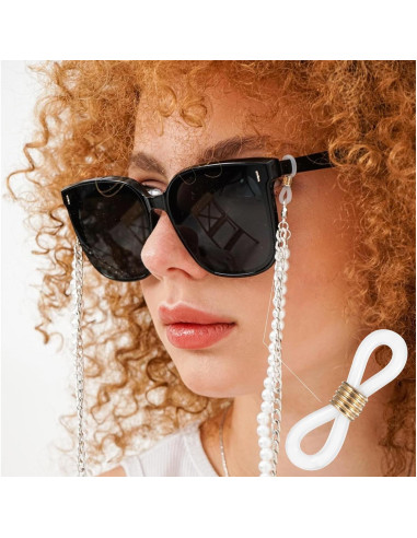 40 Piezas Extremos de Cadena para Gafas Mabor - Goma y Zinc