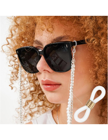 40 Piezas Extremos de Cadena para Gafas Mabor - Goma y Zinc