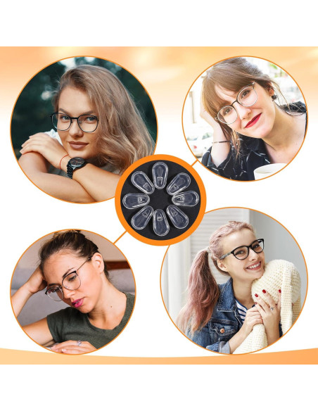 40 Almohadillas de Nariz Push-in Aysatogc para Gafas Transparentes