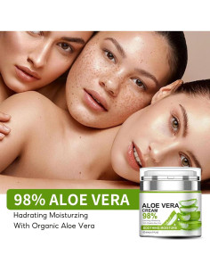 Crema Facial Hidratante Aloe Vera 98% WHHWM 50ml Antienvejecimiento 2