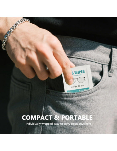 200 Toallitas Limpiadoras para Lentes OHOO - Prehumedecidas