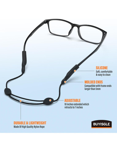 Correa Ajustable para Gafas Niños Buyisgle 25.4cm Multicolor