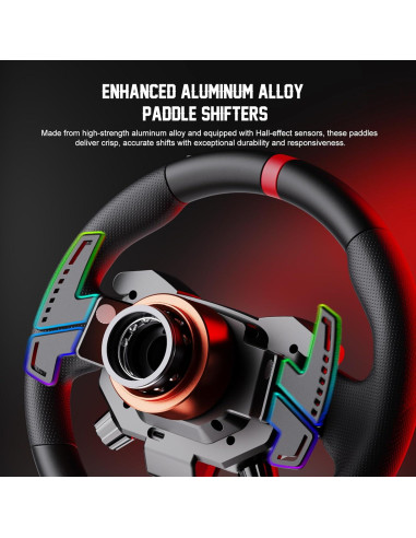 Volante de Carreras PXN W AS 28 cm - Liberación Rápida, RGB