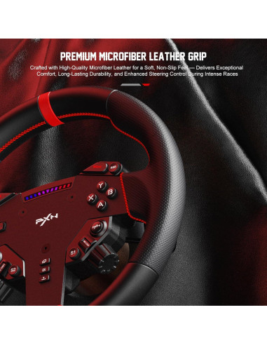 Volante de Carreras PXN W AS 28 cm - Liberación Rápida, RGB