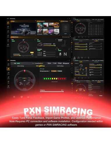 Volante de Carreras PXN W AS 28 cm - Liberación Rápida, RGB