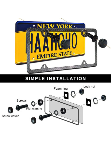Kit de Tornillos Antirrobo MUQIDA para Placas de Licencia M6