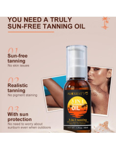 Aceite Bronceador 3-en-1 AUQUEST 50ML SPF 25 Hidratante 2