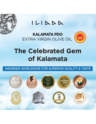 Aceite de Oliva Virgen Extra ILIADA Kalamata 3L - Monovarietal Koroneiki