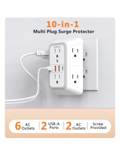 Cargador de Pared USB ZHONGSHAN 6 Salidas 4 Puertos 1050J 2