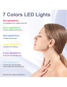 Masajeador Facial WOWPASS con Luz LED 7 Colores para Piel 2