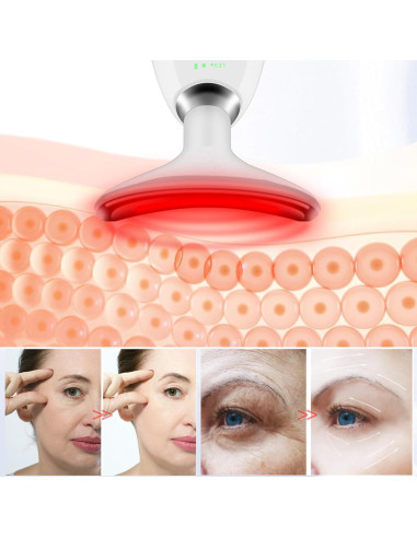 Masajeador Facial WOWPASS con Luz LED 7 Colores para Piel