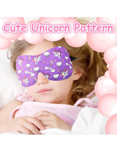 8 Máscaras de Sueño Unicornio Foaincore 3D Ajustables