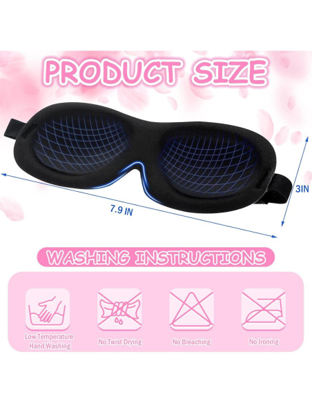 8 Máscaras de Sueño Unicornio Foaincore 3D Ajustables