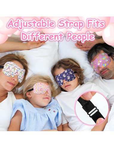 8 Máscaras de Sueño Unicornio Foaincore 3D Ajustables