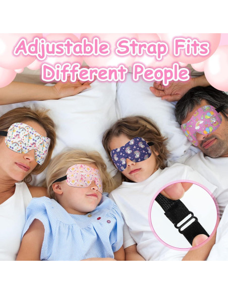 8 Máscaras de Sueño Unicornio Foaincore 3D Ajustables