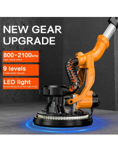 Lijadora de Drywall Borsstyne 950W 9 Velocidades con Luz LED 2