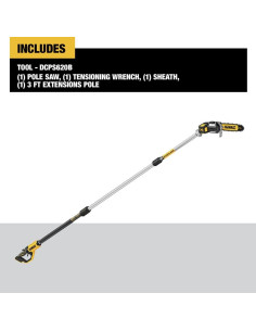 Sierra de Poste Inalámbrica DEWALT 20V MAX XR 8" 15FT 2