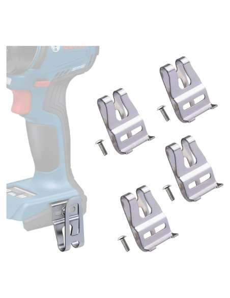 Clip de Gancho para Cinturón FCOUIID - Soporte para Herramientas Bosch 18V - 4 Piezas