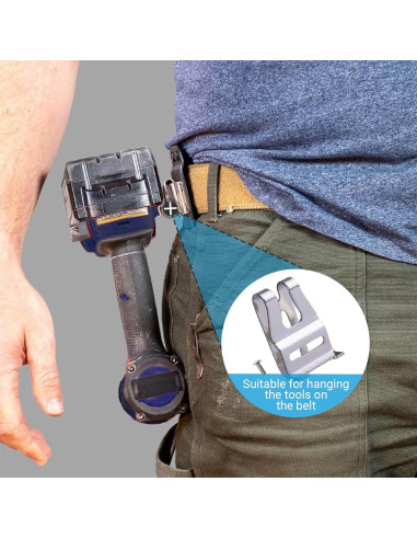 Clip de Gancho para Cinturón FCOUIID - Soporte para Herramientas Bosch 18V - 4 Piezas