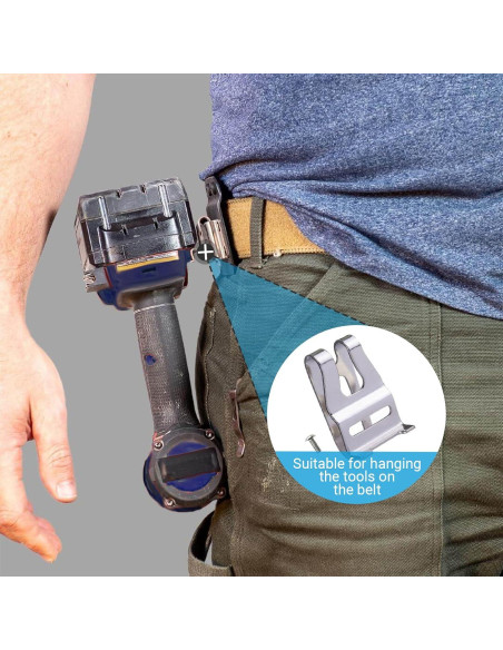Clip de Gancho para Cinturón FCOUIID - Soporte para Herramientas Bosch 18V - 4 Piezas